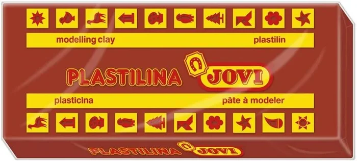 Jovi Caja de plastilina, 15 Pastillas 150 g, Color marrón (7109)
