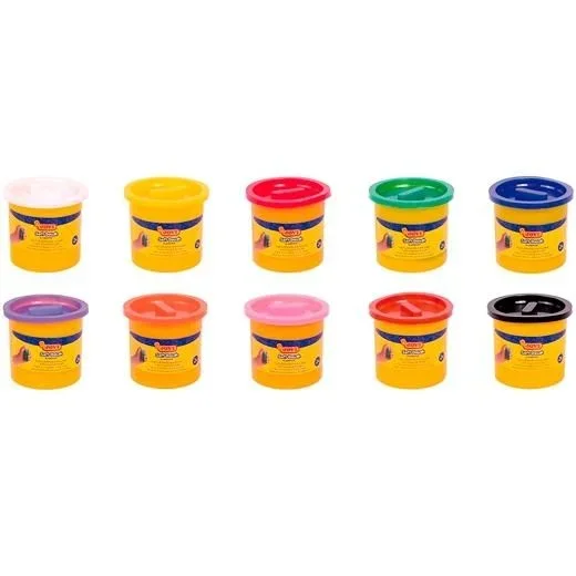 Jovi Soft Dough Blandiver, Estuche de 5 Botes, 110 g, Color Amarillo (45002)