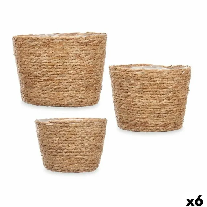 Juego de cestos giftdecor lr23239 natural esparto (6 unidades)