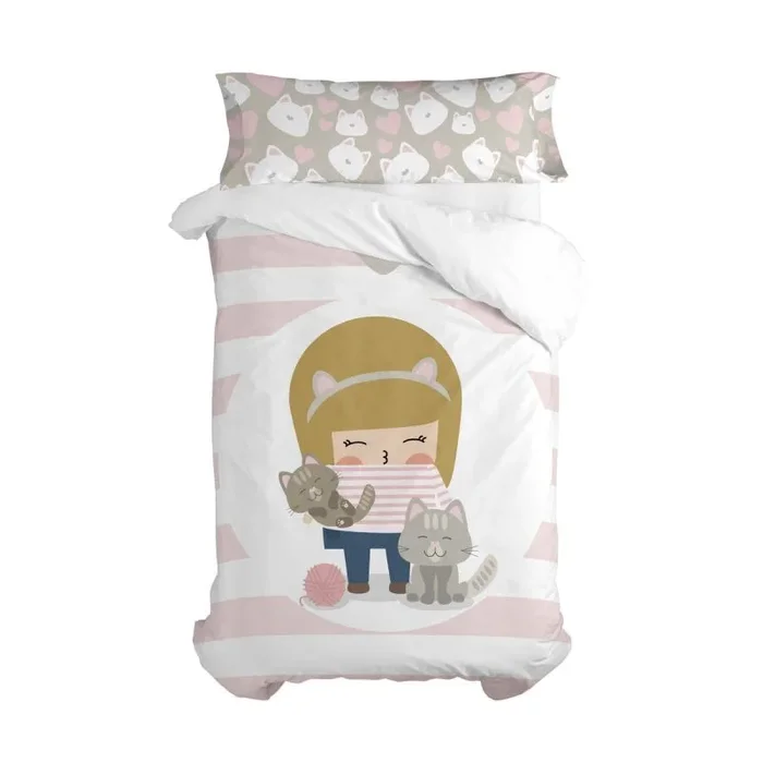 Juego de funda nórdica happyfriday happynois kitty multicolor cama de 105 2 piezas