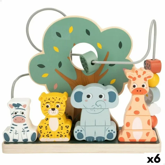 Juego de habilidad para bebé woomax animales 25 x 22 x 10 cm (6 unidades)