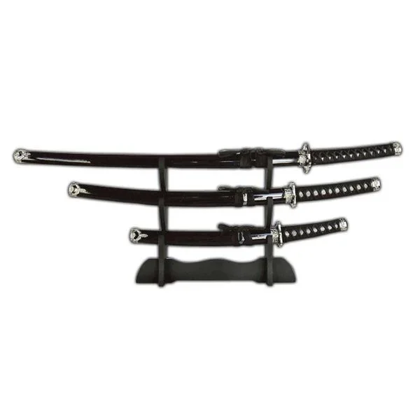 Juego De Katanas Japonesas Color Negro 31559-ne