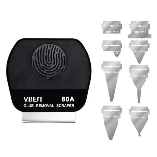 Juego de Raspador VBST-80A 8 en 1 Eliminación de Pegamento de Doble Cara Magnético de Acero Inoxidable Multiusos