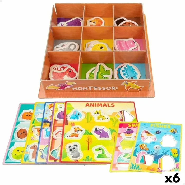 Juego educativo lisciani 26 x 6 x 26 cm colores método montessori 61 piezas 6 unidades