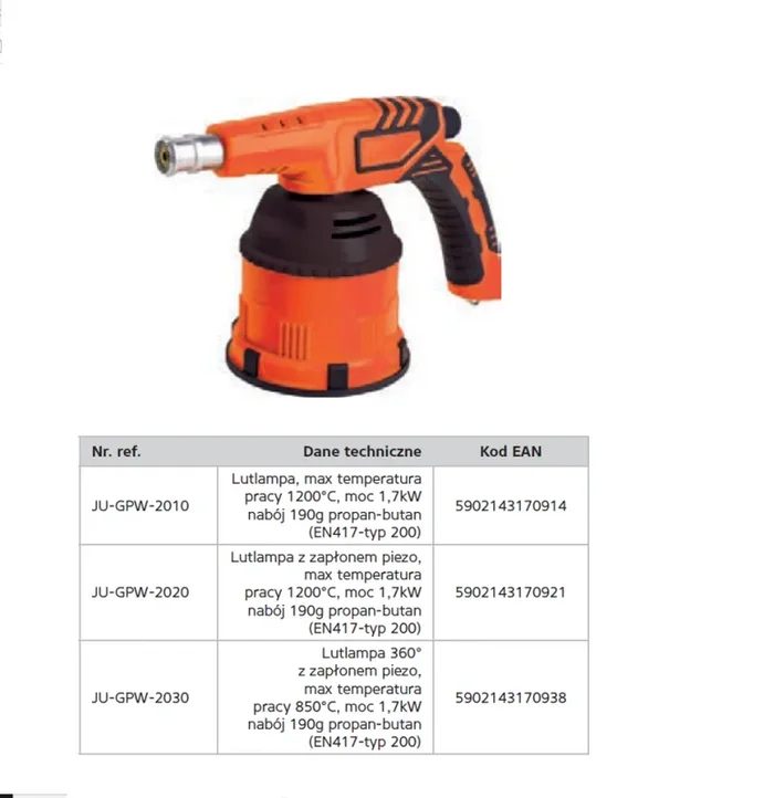 Jufisto palnik do lutowania na naboje z zapłonem piezo 360