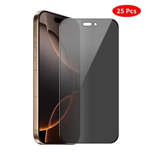 JUNSUNMAY – 25 películas de vidrio templado con impresión de seda y cobertura total para iPhone 16 Pro