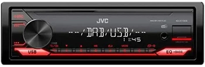 JVC KD-X172DB receptor multimedia para coche Negro, Rojo 350 W