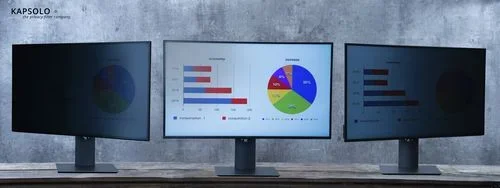 KAPSOLO 4-Vías (izquierda/derecha/superior/inferior) Filtro de privacidad adhesivo para DELL Ultra Sharp 34 Curved Monitor – U3419W