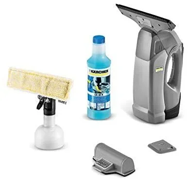 Kärcher WVP 10, Window Vacuum Cleaner, para una Limpieza sin rastros de Cristales y Superficies duras Lisas, Gris