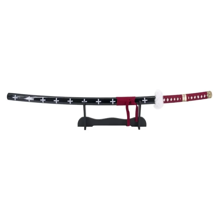Katana de Trafalgar Law de One Piece en tamaño real y mango encordado, hoja de acero, réplica no oficial