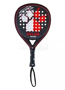 Kelme shark pala de padel – forma mixta – marco 100% carbono – cara 100% fibra de carbono – nucleo xtra soft eva