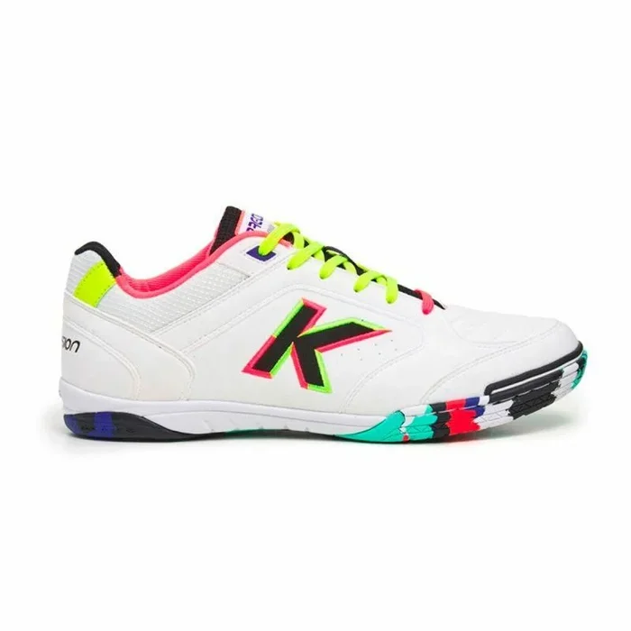 Kelme Zapatillas de Fútbol Sala para Adultos Precision Blanco, Sneaker Unisex, Multicolor, Medium