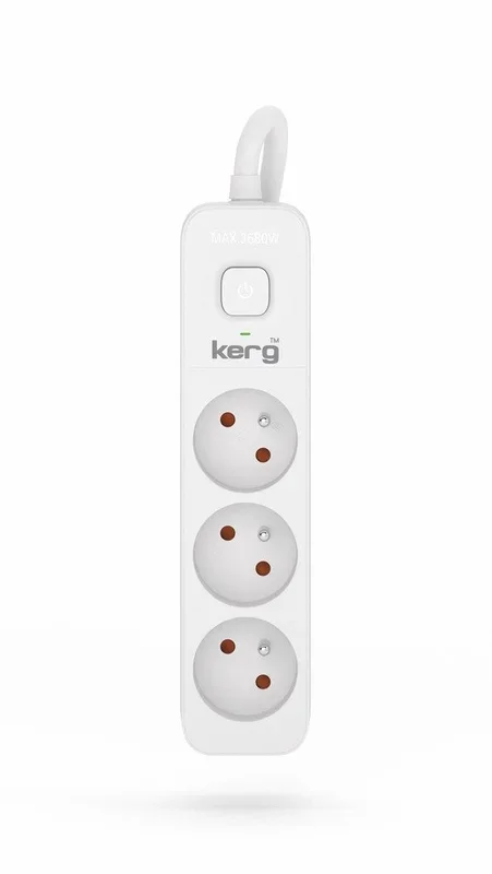 Kerg m02381 regleta de 3 tomas con toma de tierra – 5.0m con cable 3×1,5mm2, 16a