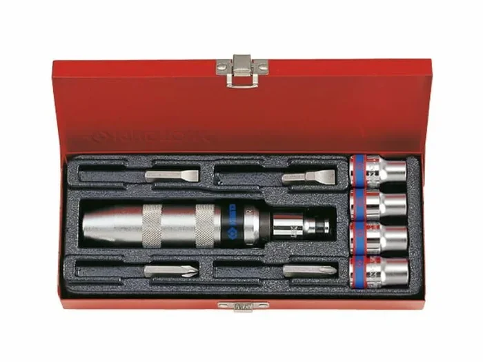 KING TONY 4505MR – Cuadro de Destornilladores de Impacto y Kit de Accesorios un Conjunto de 10