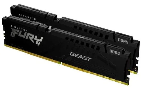 Kingston FURY Beast Negro DDR5 32GB (2x16GB) 6000MT/s CL30 DIMM Memoria gamer para Ordenadores de sobremesa Kit de 2 Intel XMP – KF560C30BBK2-32