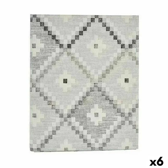 Kinvara Mantel Loneta Antimanchas Rombos 140 x 180 cm Gris (6 Unidades)
