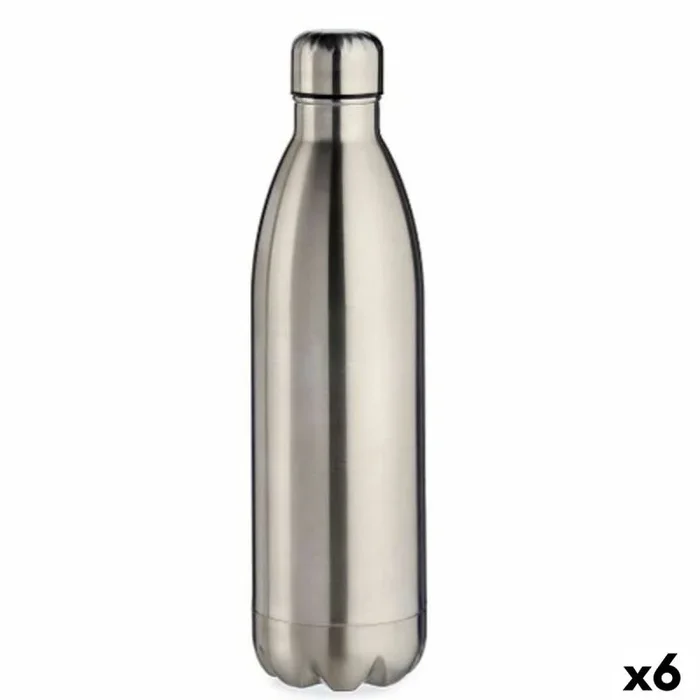 Kinvara Termo Plateado 500 ml Acero Inoxidable (6 Unidades)
