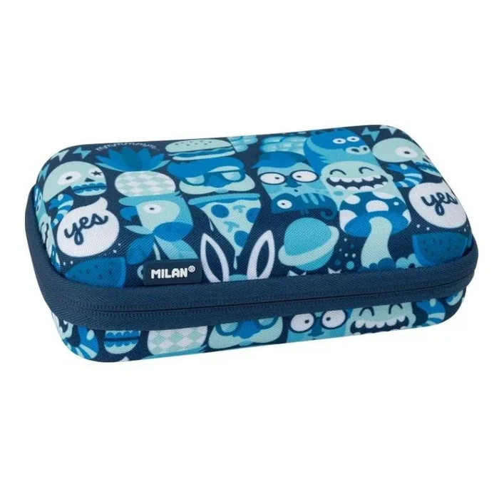 Kit 2 estuches portatodo milan hey boy/ 135 x 215 x 65mm/ azul