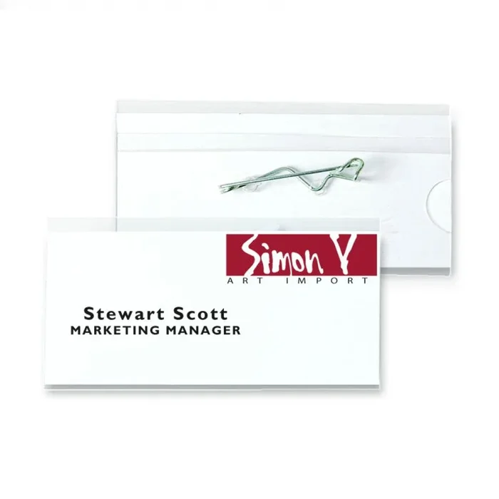 Kit de 10 identificadores con imperdible 75x40mm incluye tarjetas tarifold 11193