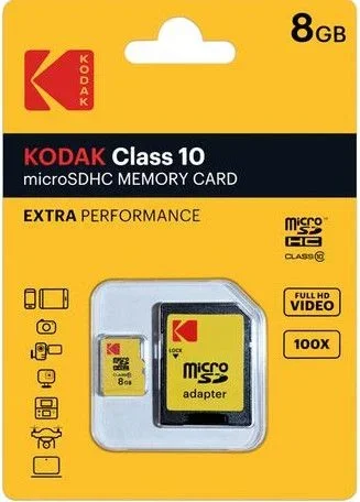 Kodak class 10 microsdhc 8gb + adapter