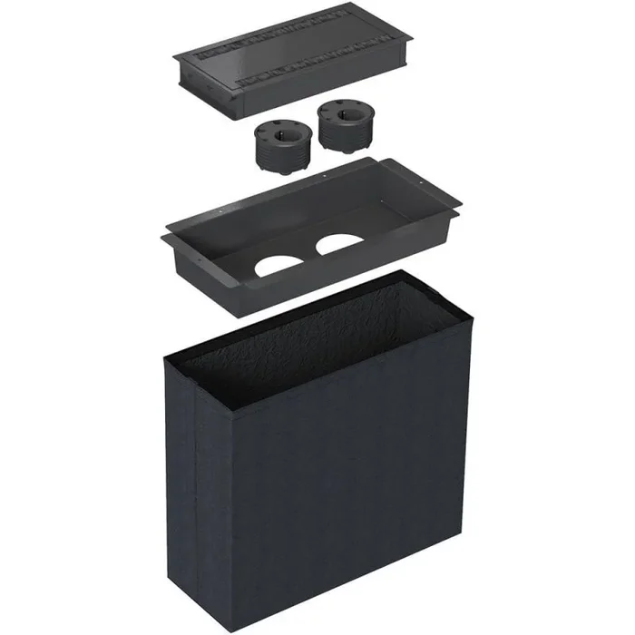 Kondator 935-K210B caja de tomacorriente Negro
