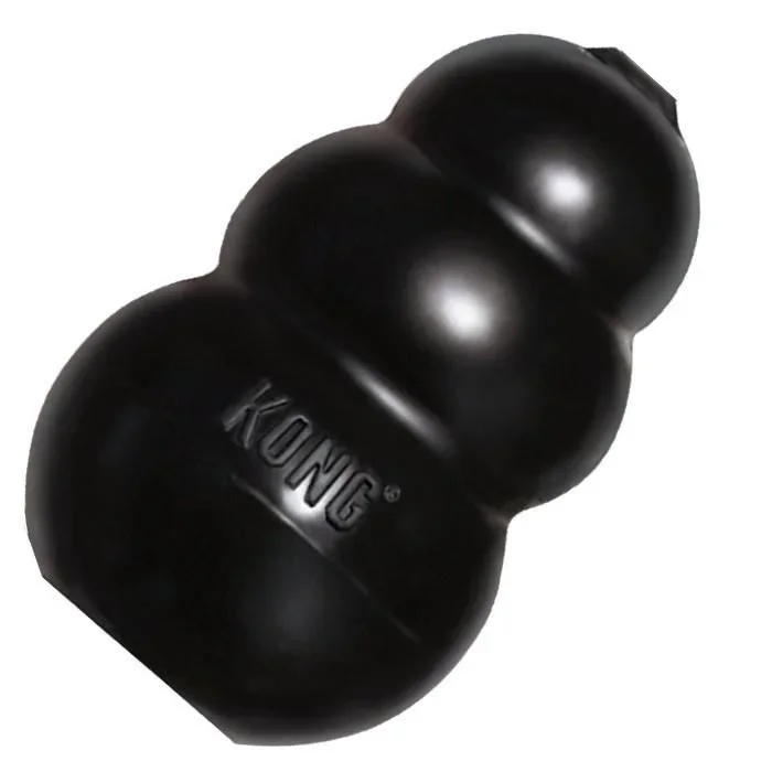 KONG – Extreme – Juguete de Robusto Caucho Natural Negro – para morder, perseguir o Buscar – para Perros Grandes
