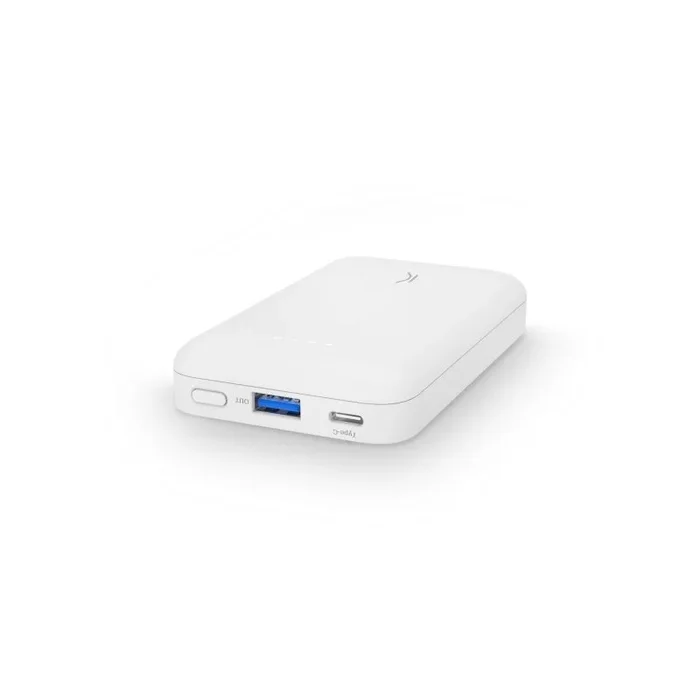 Ksix Powerbank magnética 5.000 mAh, Compatible MagSafe, 20 W, Power Delivery, Carga simultánea, Blanco