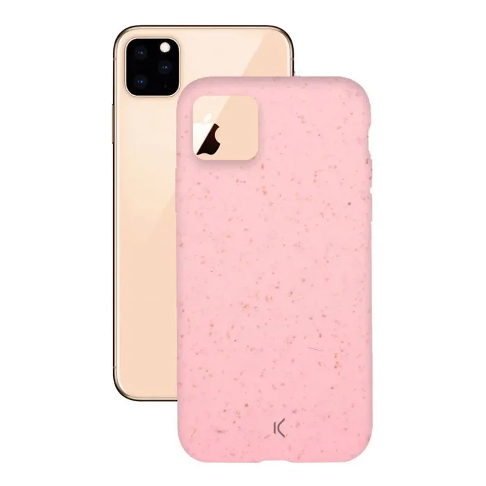 KSIX smart your tech Funda Ecológica para iPhone 11 Pro MAX, Semirrígida, Rosa