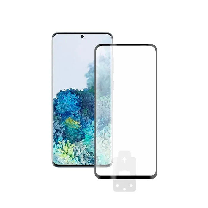 KSIX smart your tech Protector de Pantalla para Galaxy S20 Plus, Vidrio Templado, Grosor 0.33 mm, Negro