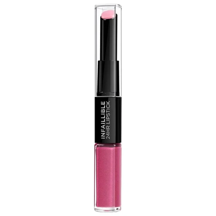 L’OREAL PARIS Infaillible Rouge à Lèvres Duo Tenue 24H 121 Flawless Fuschia 1 Unité