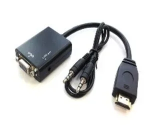 L-Link LL-AD-1890 adaptador de cable de vídeo HDMI VGA (D-Sub) Negro