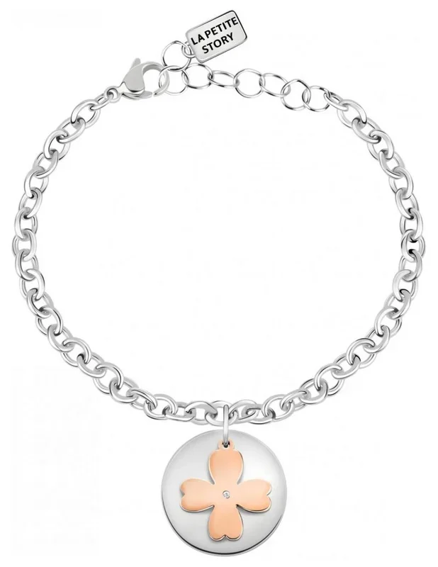 La Petite Story Pulsera para mujer, Colección LIFE STORY, en acero, cristales – LPS05APY02