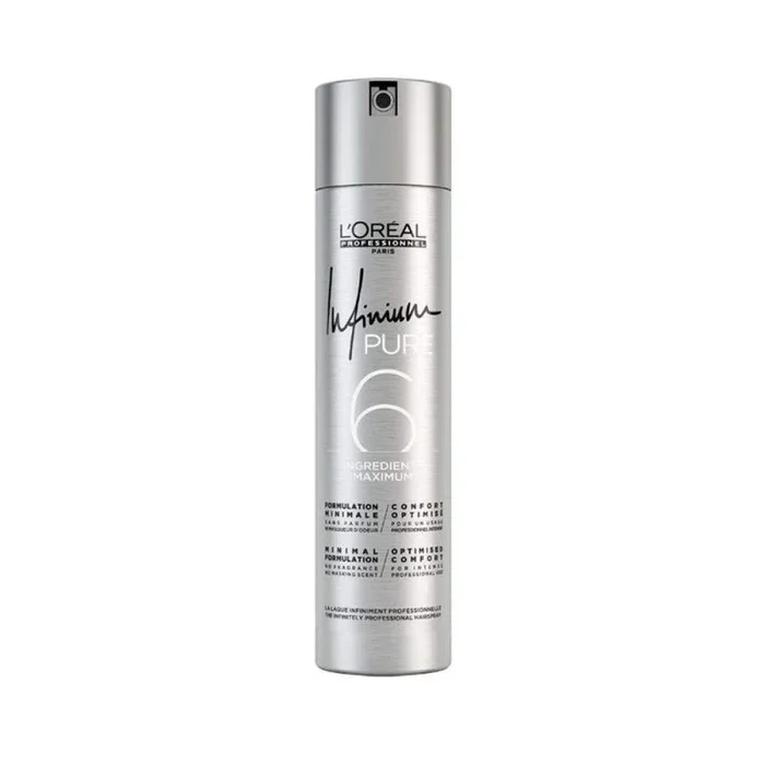 Laca L’Oréal Professionnel, Infinium Pure (6 ingredients maximum) Laca Fuerte – 500 ml.