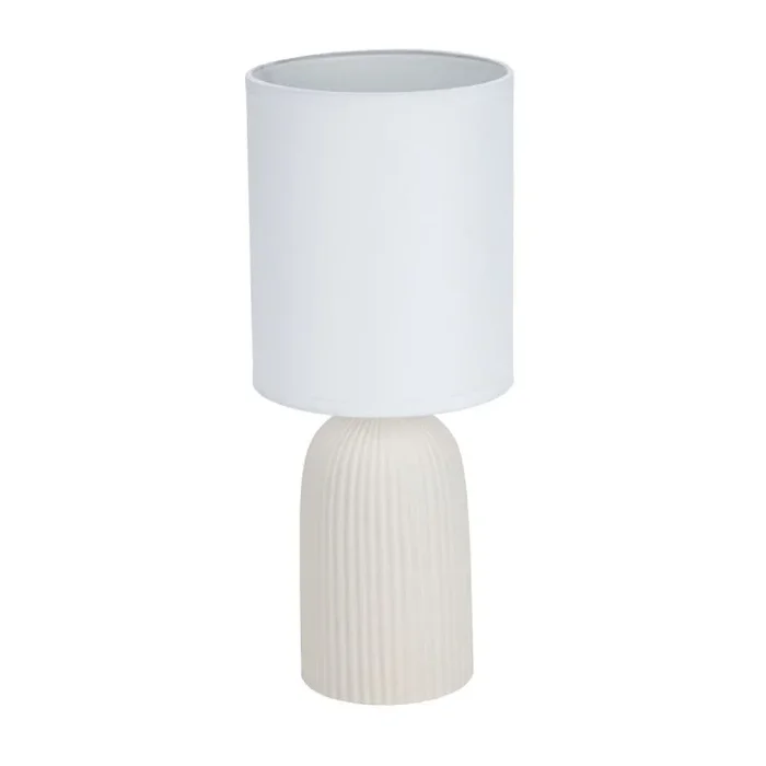Lámpara de Mesa Versa Algodón Cerámica 40 W 15 x 36 cm – Marca: Versa – EAN: 8420327569905