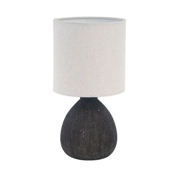 Lámpara de mesa versa negro cerámica 14 x 28 x 14 cm