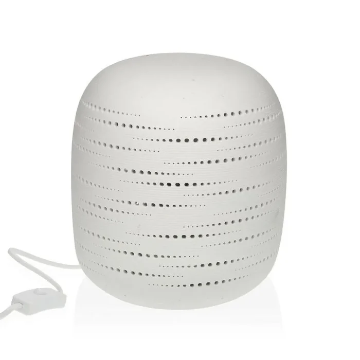 Lámpara de mesa versa piedra porcelana (17 x 19,1 x 17 cm)