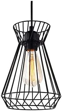 Lámpara de Techo EDM Negro Metal 60 W (19 x 26 x 130 cm)