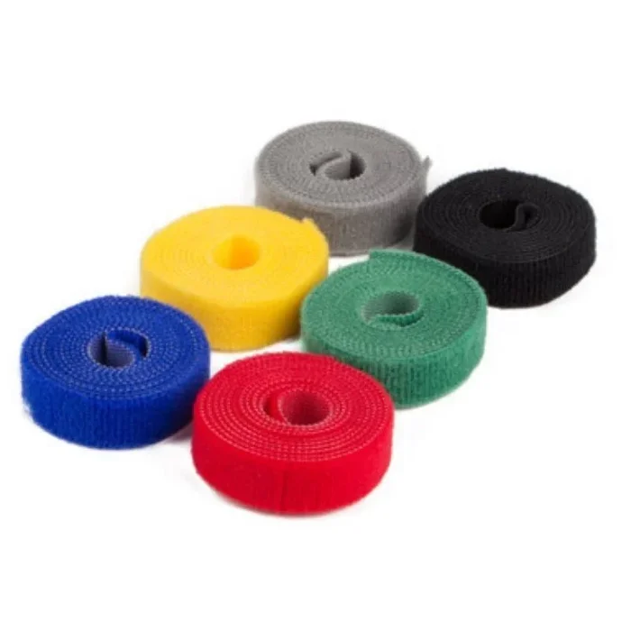 Lanberg ORG02-MT-MC001-6 presilla Bridas adherentes para cables Velcro Negro, Azul, Verde, Gris, Rojo, Amarillo 6 pieza(s)