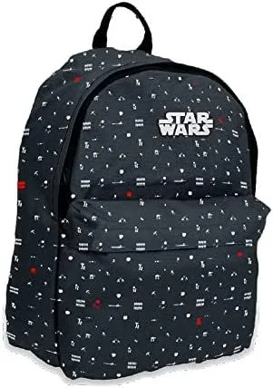 LANNOO – Mochila Escolar Star Wars Logo Blanco