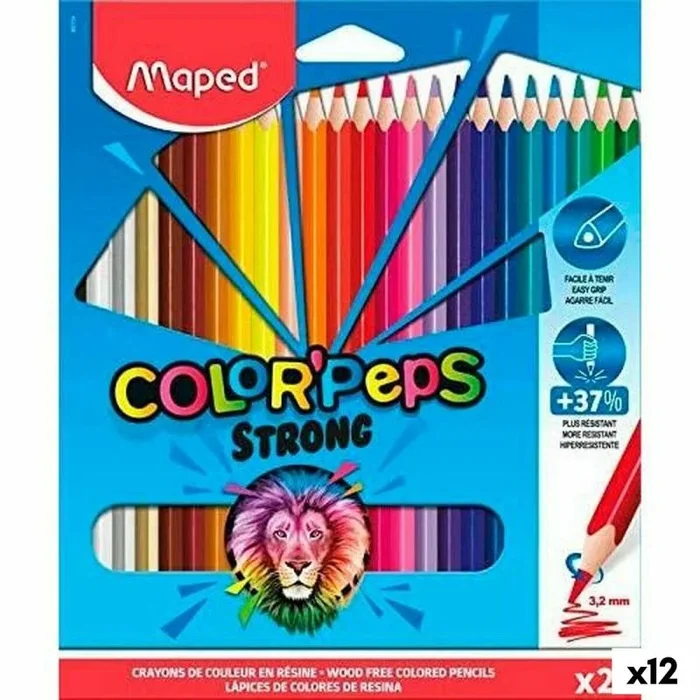 Lápices de colores maped color’ peps strong multicolor 24 piezas (12 unidades)