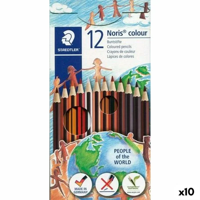 Lápices de colores staedtler noris colour wopex set 12 piezas (10 unidades)