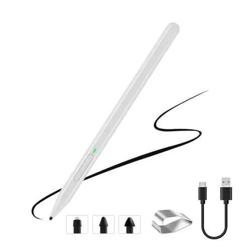Lápiz Capacitivo Microsoft Surface 4096 Mpp2.0 Sensible a la Presión Táctil Anti-Falso (Plata)