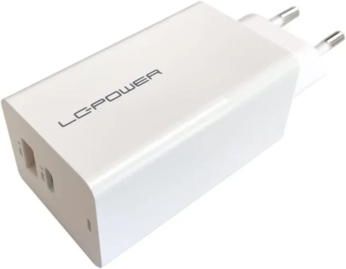 LC-Power LC-CH-GAN-65 cargador de dispositivo móvil Universal Blanco Corriente alterna Carga rápida Interior