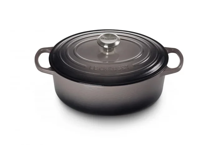 Le Creuset Cocotte oval de hierro fundido, 29 cm, 4, 7 L, Todas Las Fuentes de Calor incluso inducción, Flint, 21178294442430