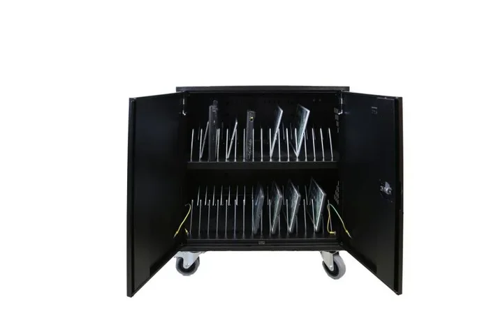 Leba NoteCart Flex NCF-E-32-SC carrito y armario de dispositivo portátil Carro de gestión y carga para dispositivos portátiles Negro, Gris