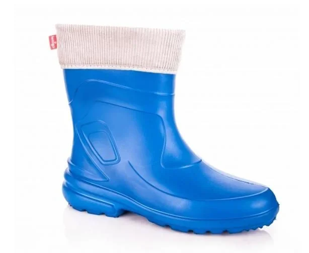LEMIGO Mujer Botas de goma Jessy 800 | Botas impermeables para lluvia | Diseño en Azul (Koronblume/Grau), Talla 40 EU, ligeras y cómodas para exteriores.