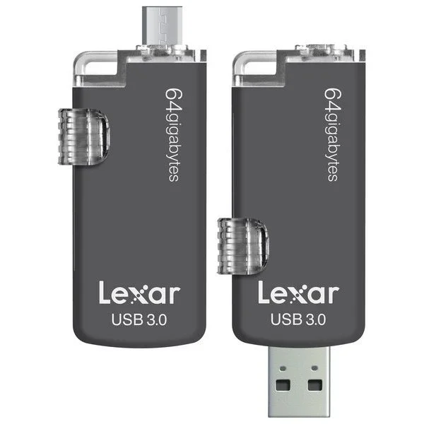 Lexar 64GB, USB 3.0/Type C unidad flash USB USB Type-A / USB Type-C 3.2 Gen 1 (3.1 Gen 1) Negro