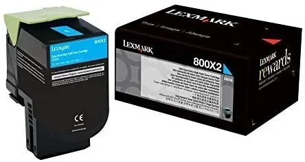 Lexmark 80C0X20 cartucho de tóner 1 pieza(s) Original Cian