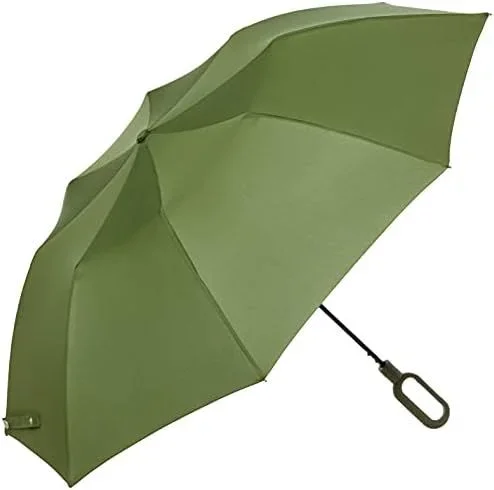 Lexon paraguas impermeable y cortavientos plegable verde