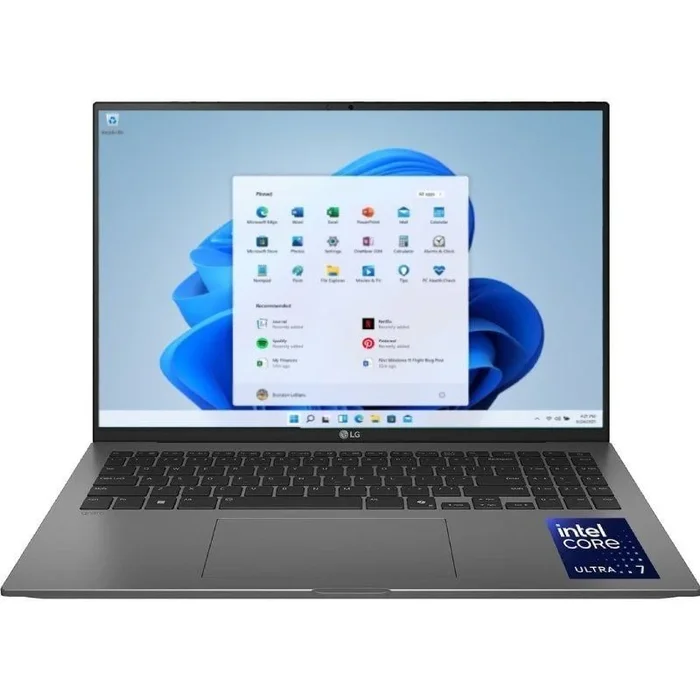 LG gram 16Z90TL-G.AU88B Ordenador Portátil 16 Pulgadas Intel Core Ultra7 258V, 32 GB RAM, 1TB SSD, Panel IPS Antirreflejo, WQXGA, 1.239 g, 28.5 Horas, Windows 11 Home, Negro, Teclado QWERTY Español